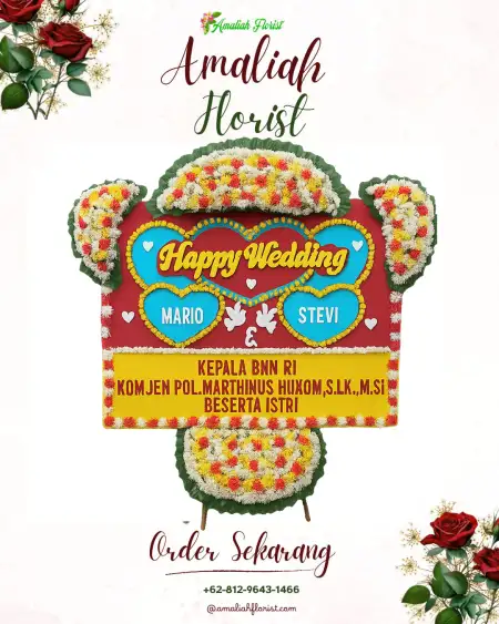 Papan Bunga Pernikahan Cijeler